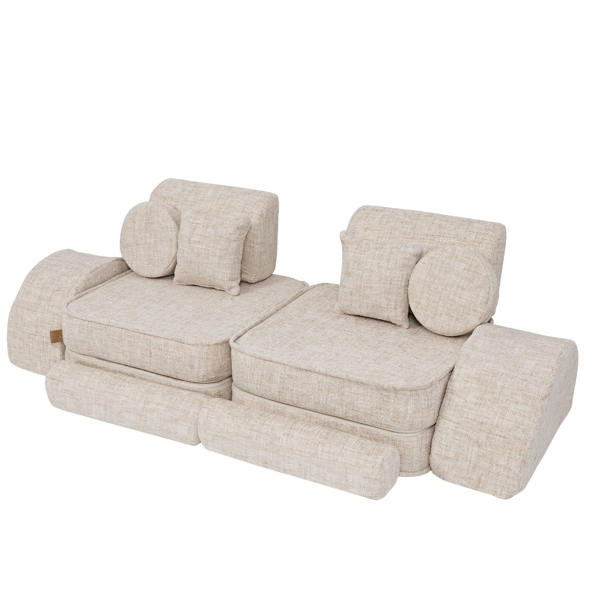 MeowBaby® keskmine modulaarne laste diivan Plus - Tangle Marshmallow Beige