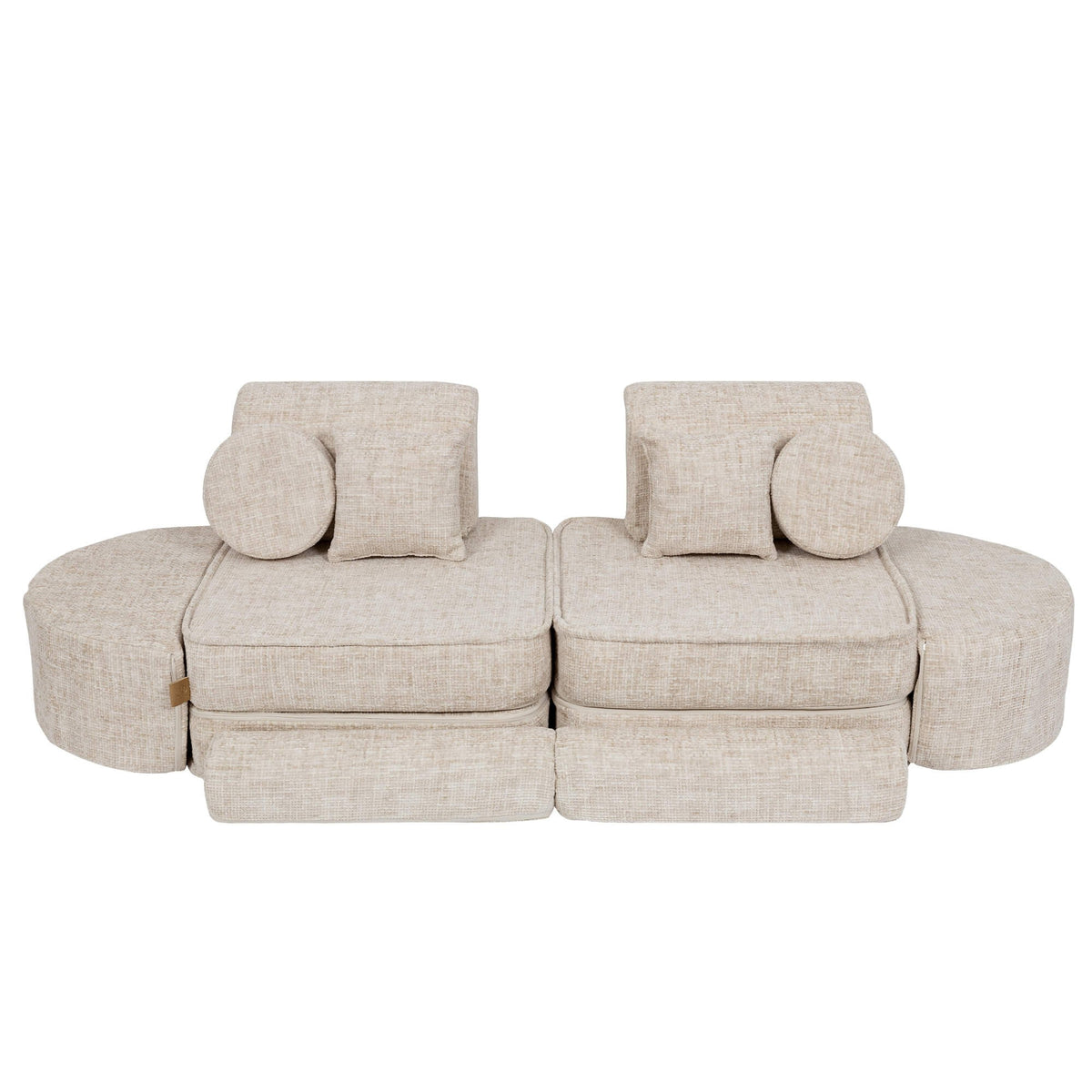 MeowBaby® keskmine modulaarne laste diivan Plus - Tangle Marshmallow Beige