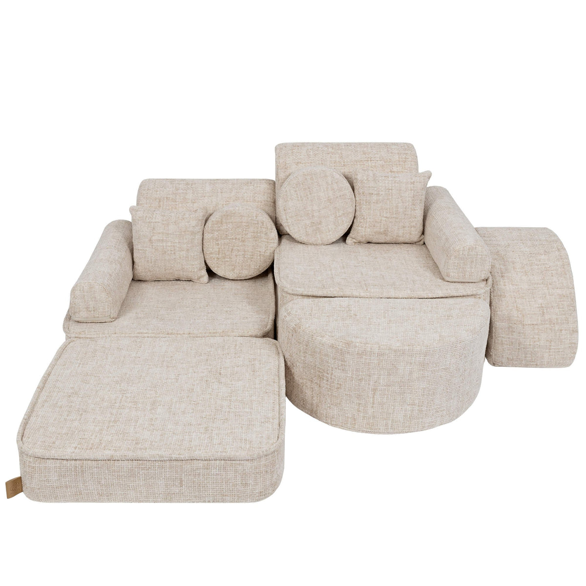 MeowBaby® keskmine modulaarne laste diivan Plus - Tangle Marshmallow Beige
