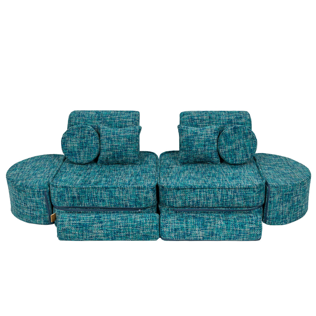 MeowBaby® keskmine modulaarne laste diivan Plus - Tangle Lagoon Blue
