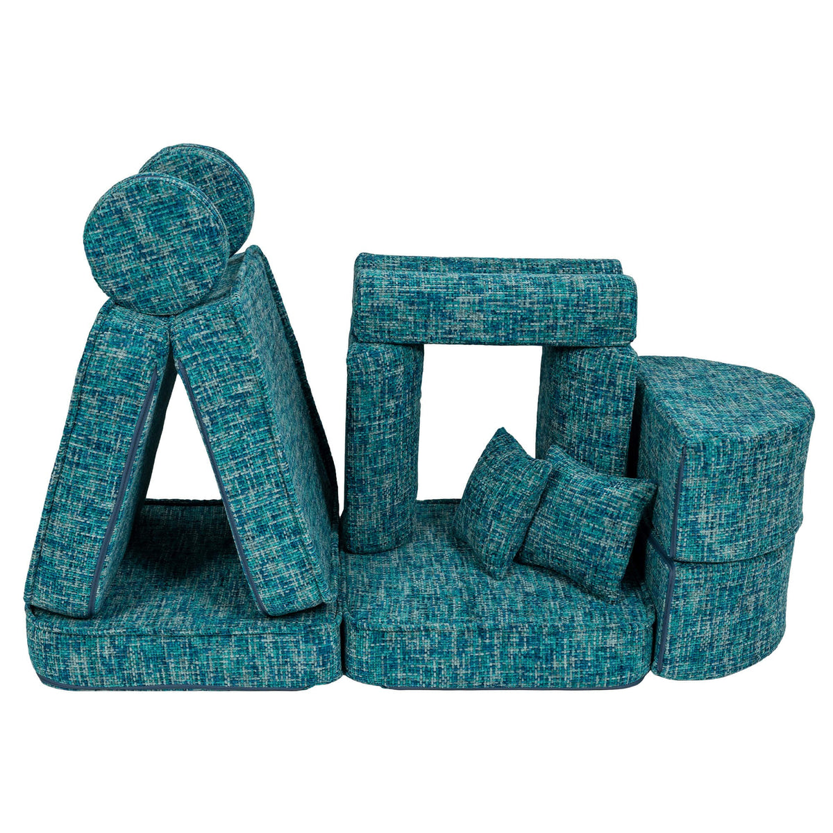 MeowBaby® keskmine modulaarne laste diivan Plus - Tangle Lagoon Blue