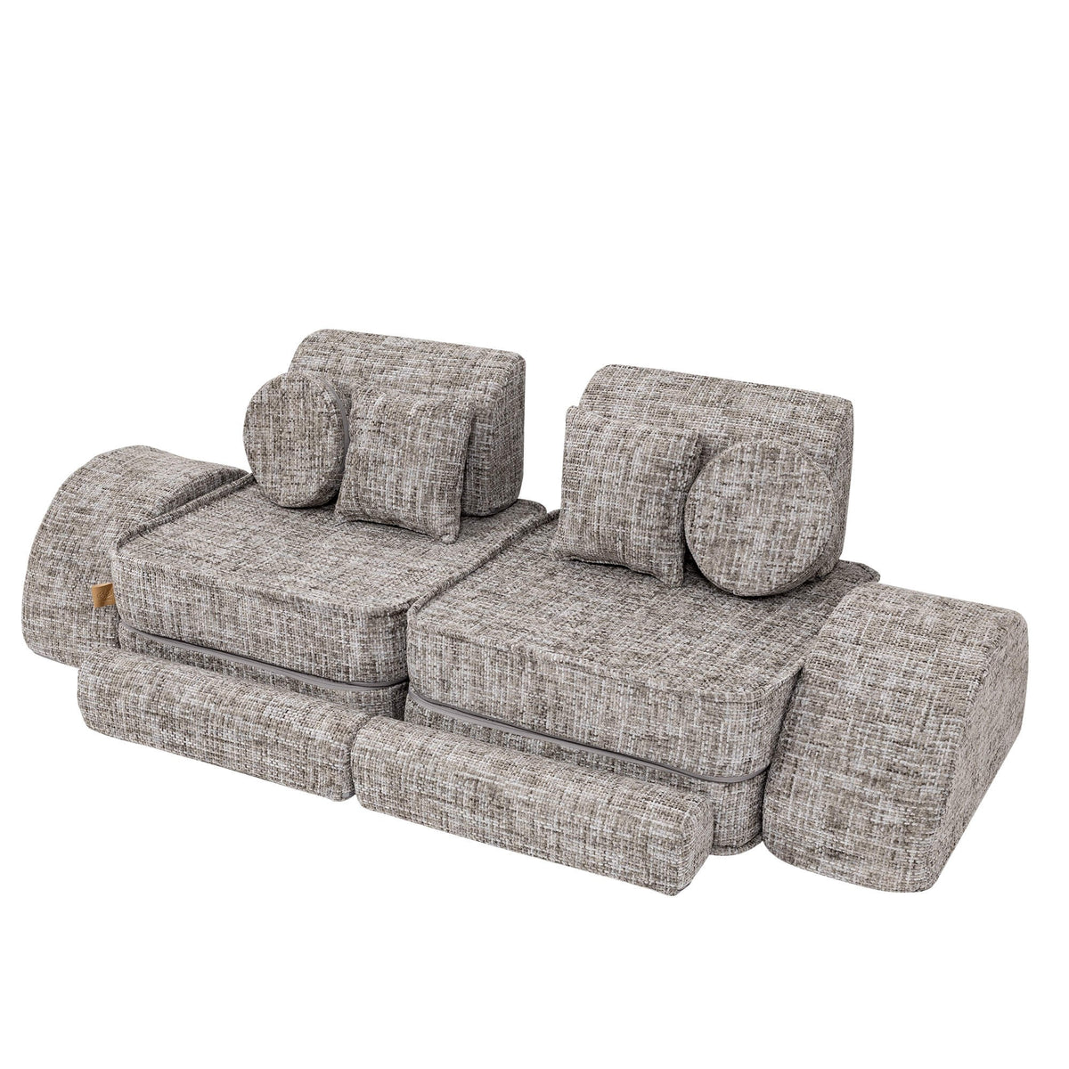 MeowBaby® keskmine modulaarne laste diivan Plus - Tangle Moon Grey