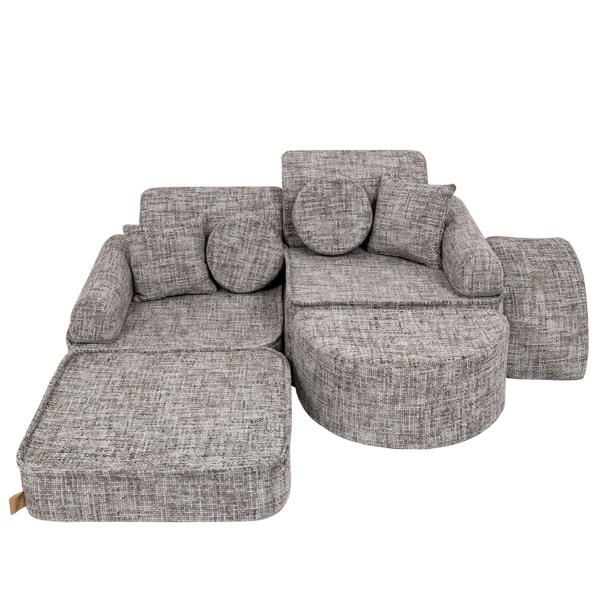 MeowBaby® keskmine modulaarne laste diivan Plus - Tangle Moon Grey