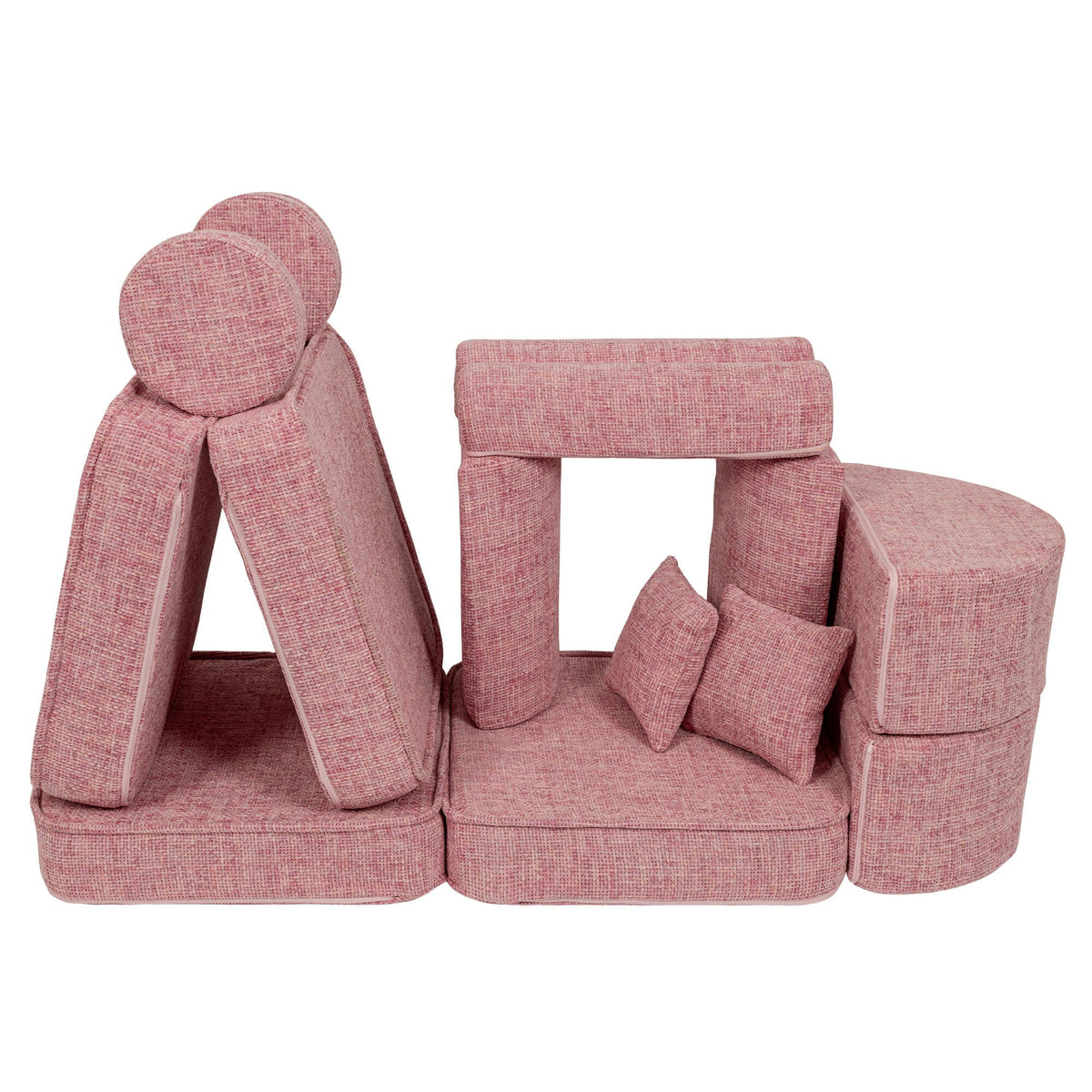 MeowBaby® keskmine modulaarne laste diivan Plus - Tangle Bubblegum Pink