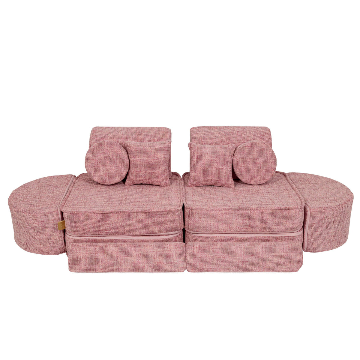 MeowBaby® keskmine modulaarne laste diivan Plus - Tangle Bubblegum Pink