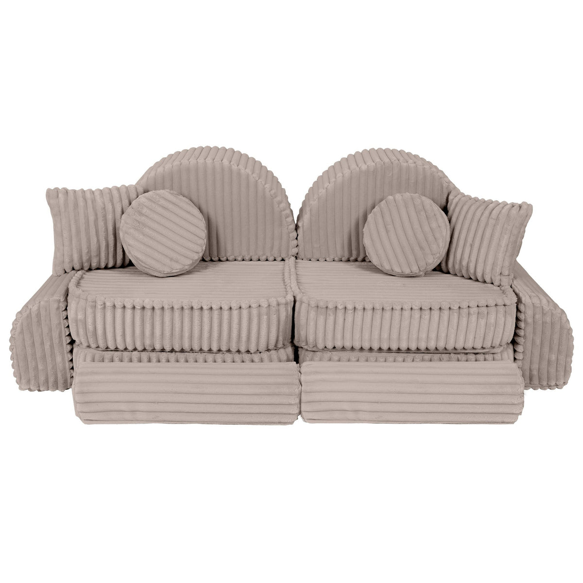 MeowBaby® keskmine modulaarne laste diivan Plus - Churros Beige