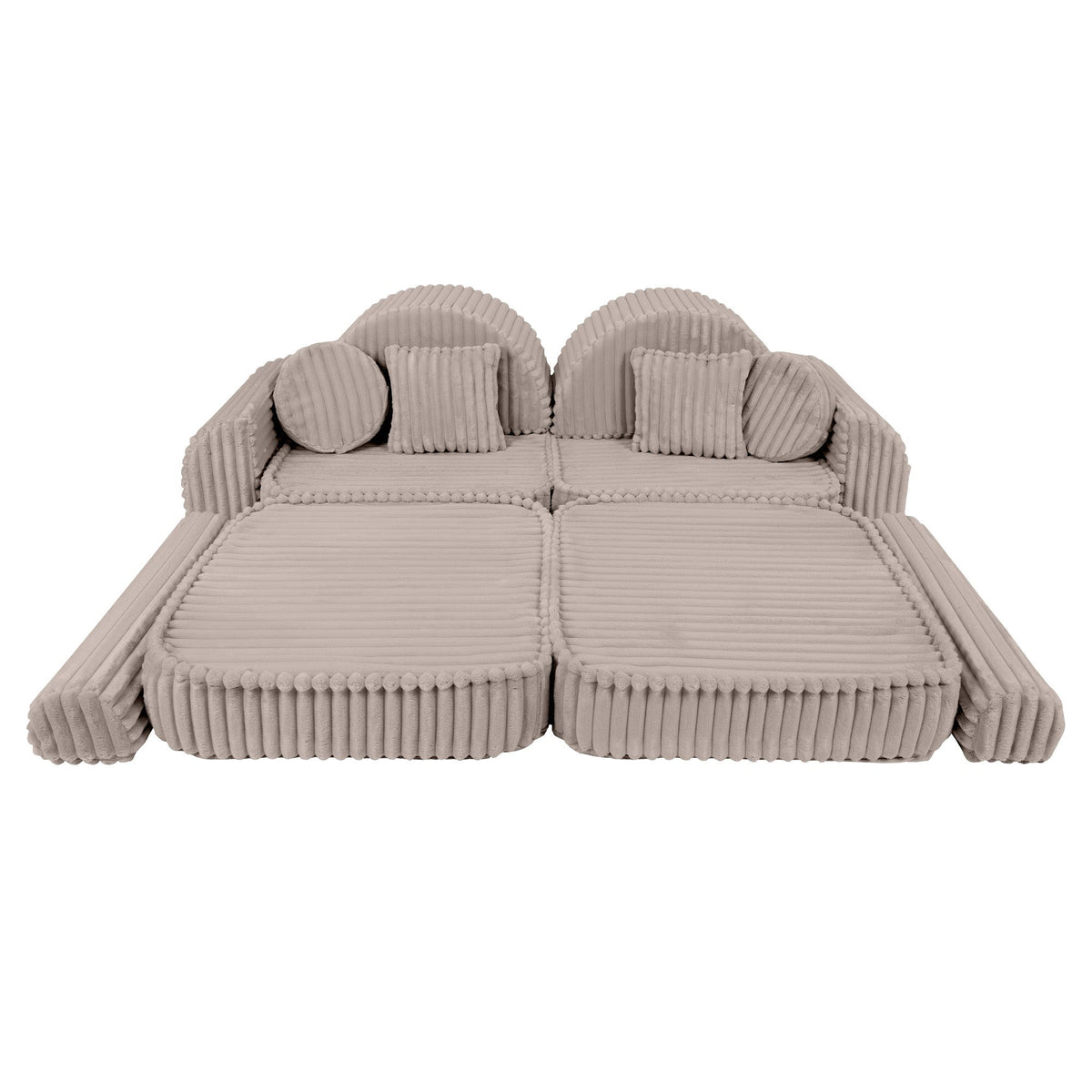 MeowBaby® keskmine modulaarne laste diivan Plus - Churros Beige