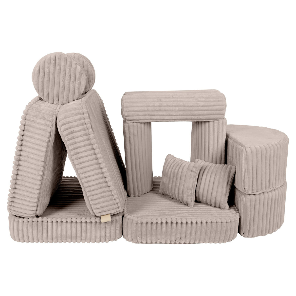 MeowBaby® keskmine modulaarne laste diivan Plus - Churros Beige