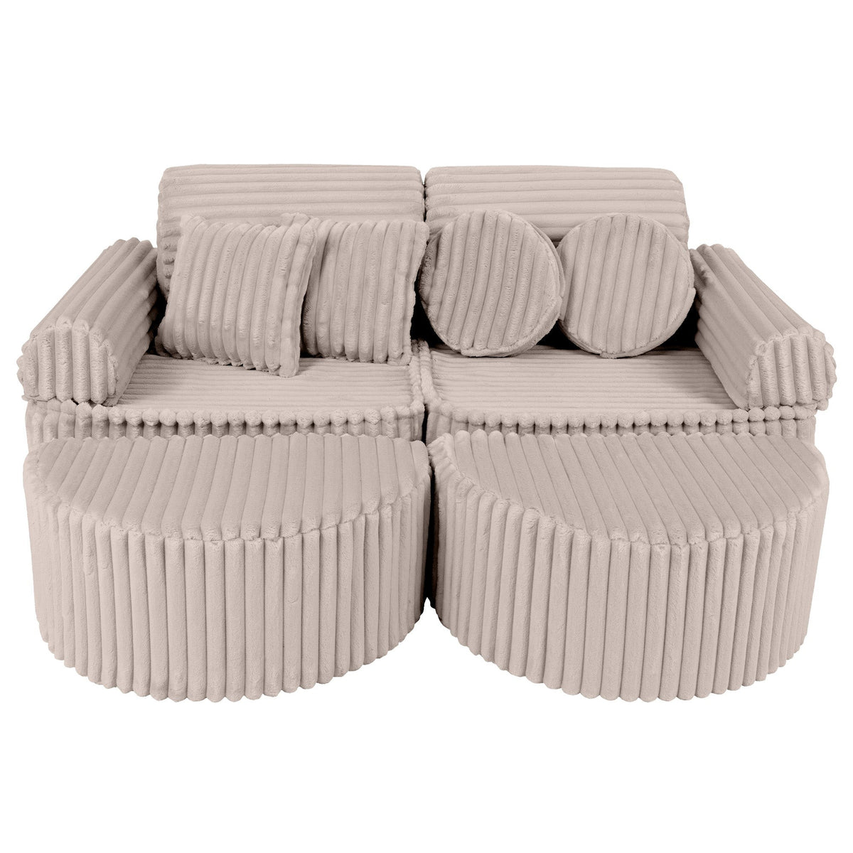 MeowBaby® keskmine modulaarne laste diivan Plus - Churros Beige