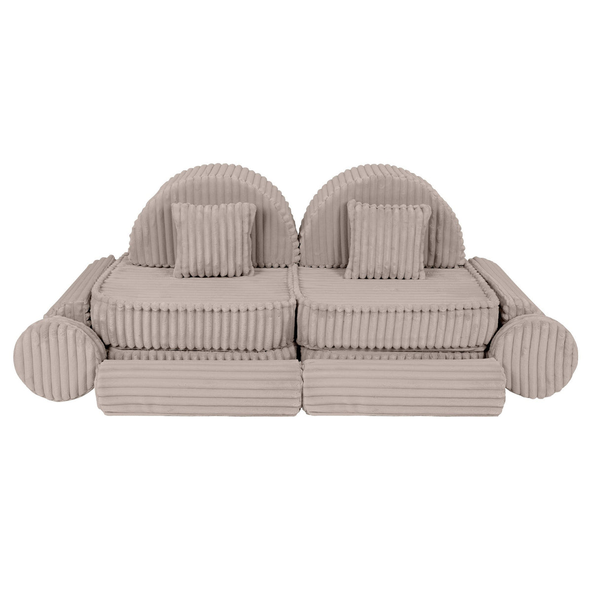 MeowBaby® keskmine modulaarne laste diivan Plus - Churros Beige