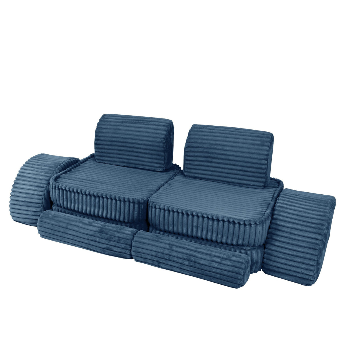 MeowBaby® keskmine modulaarne laste diivan Plus - Churros Blue