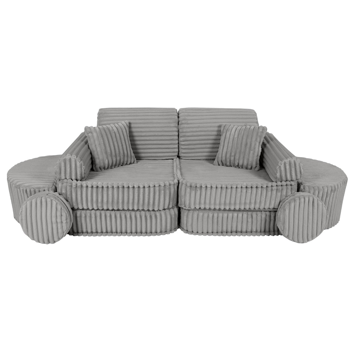 MeowBaby® keskmine modulaarne laste diivan Plus - Churros Moon Grey