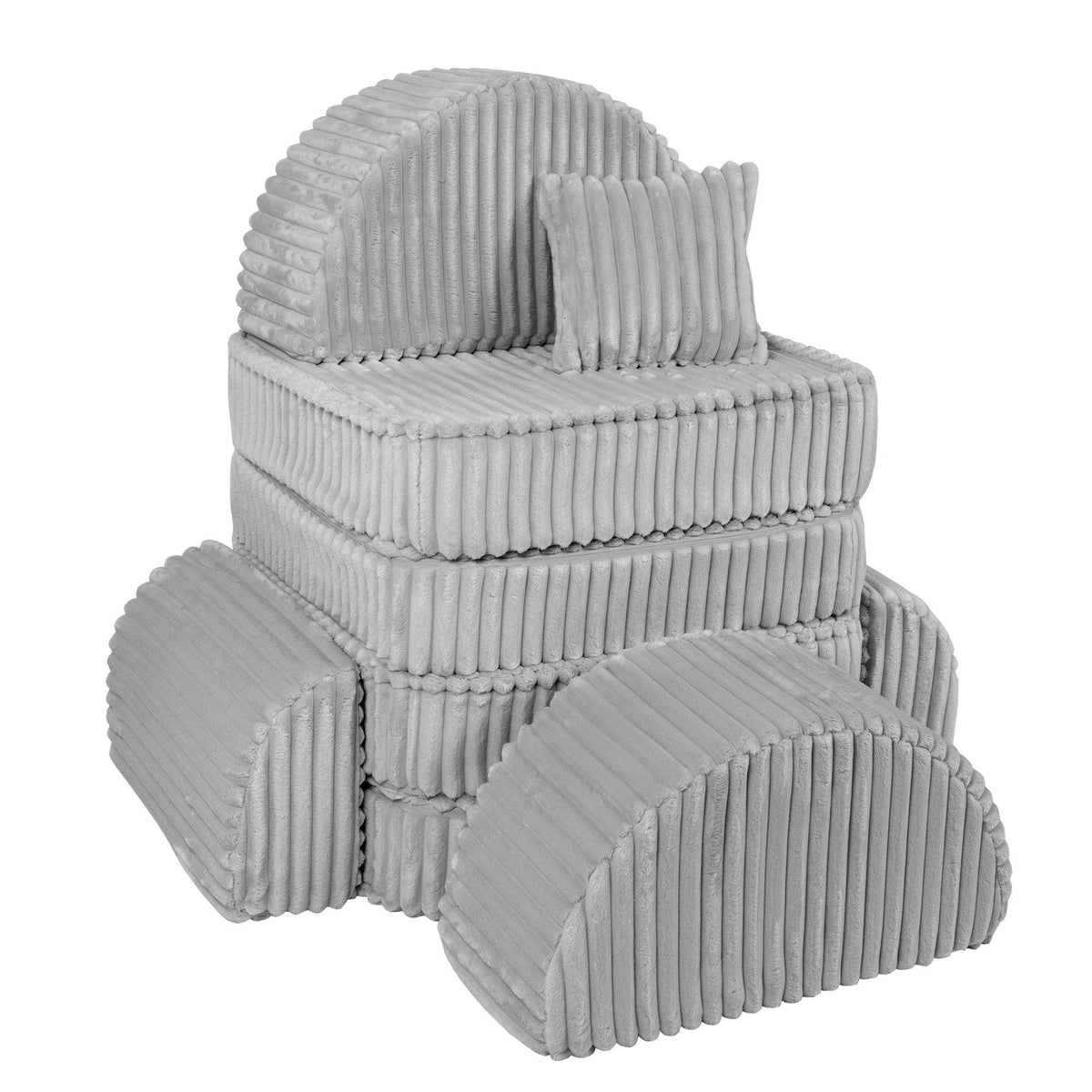 MeowBaby® keskmine modulaarne laste diivan Plus - Churros Moon Grey