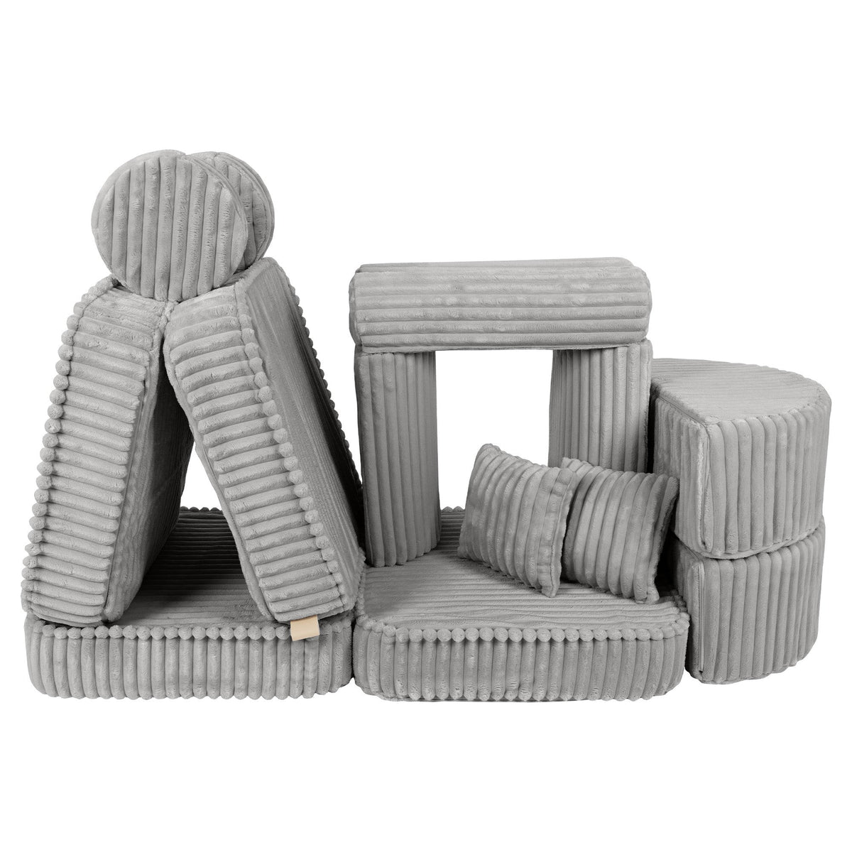 MeowBaby® keskmine modulaarne laste diivan Plus - Churros Moon Grey