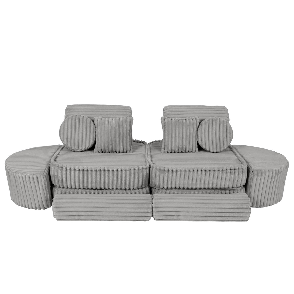 MeowBaby® keskmine modulaarne laste diivan Plus - Churros Moon Grey
