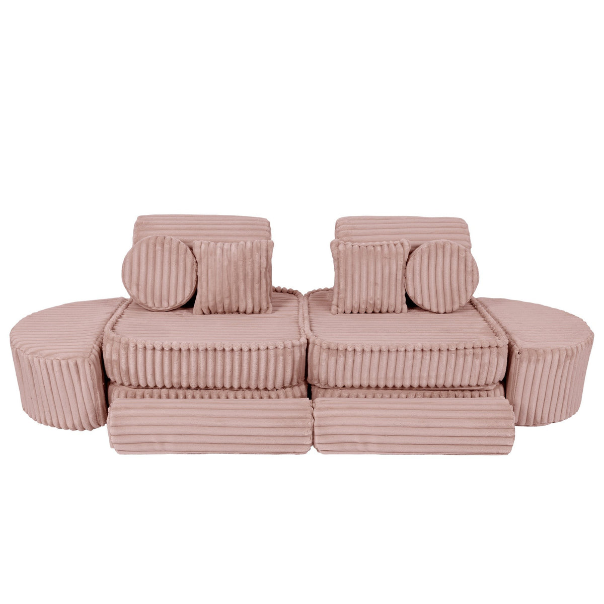 MeowBaby® keskmine modulaarne laste diivan Plus - Churros Pink