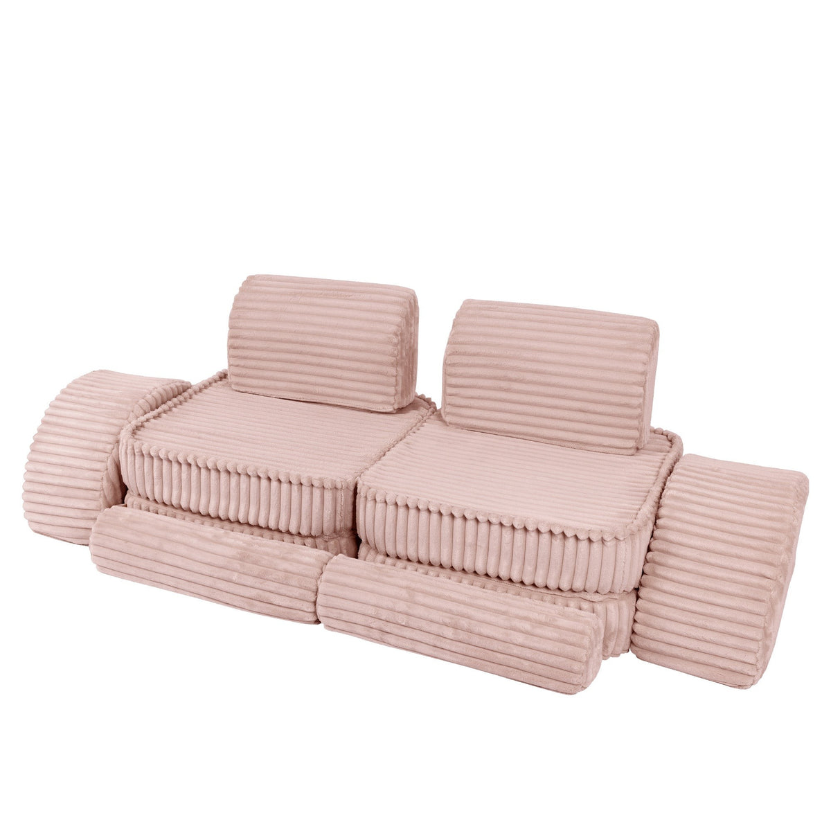 MeowBaby® keskmine modulaarne laste diivan Plus - Churros Pink