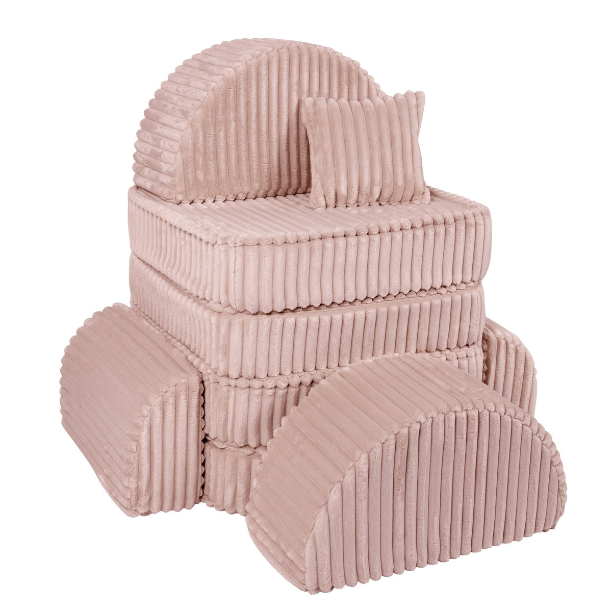 MeowBaby® keskmine modulaarne laste diivan Plus - Churros Pink