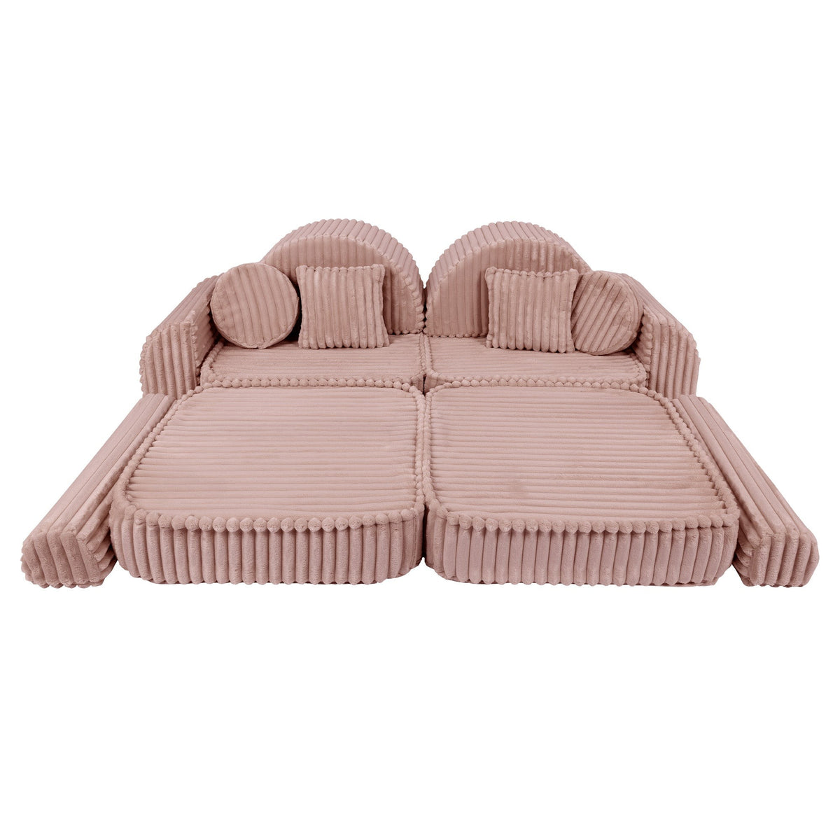 MeowBaby® keskmine modulaarne laste diivan Plus - Churros Pink