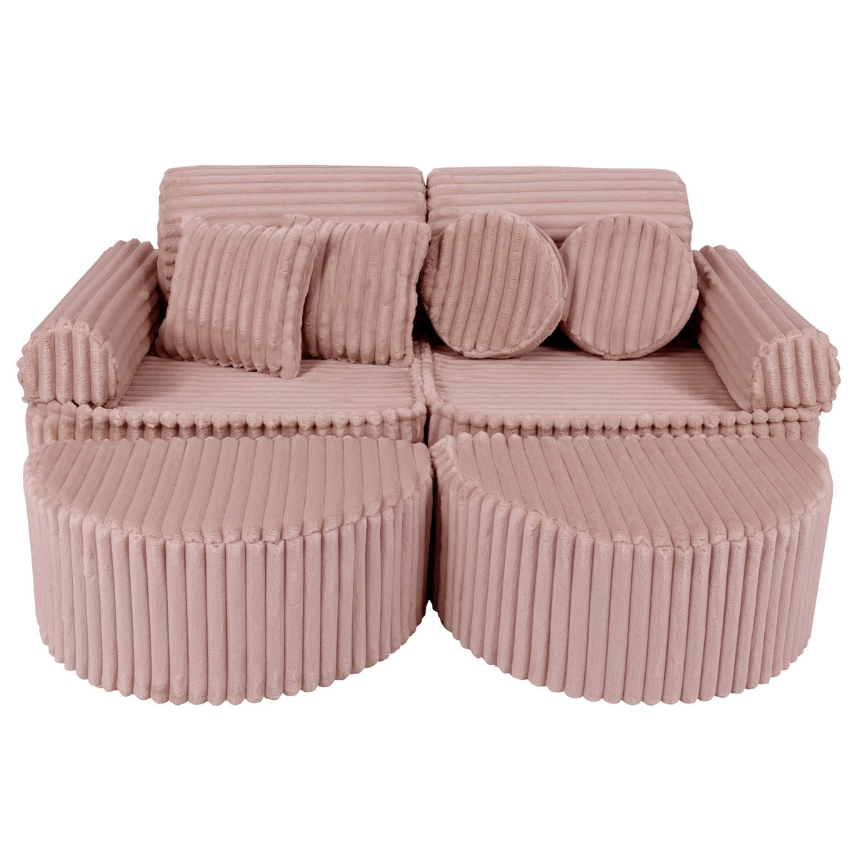 MeowBaby® keskmine modulaarne laste diivan Plus - Churros Pink