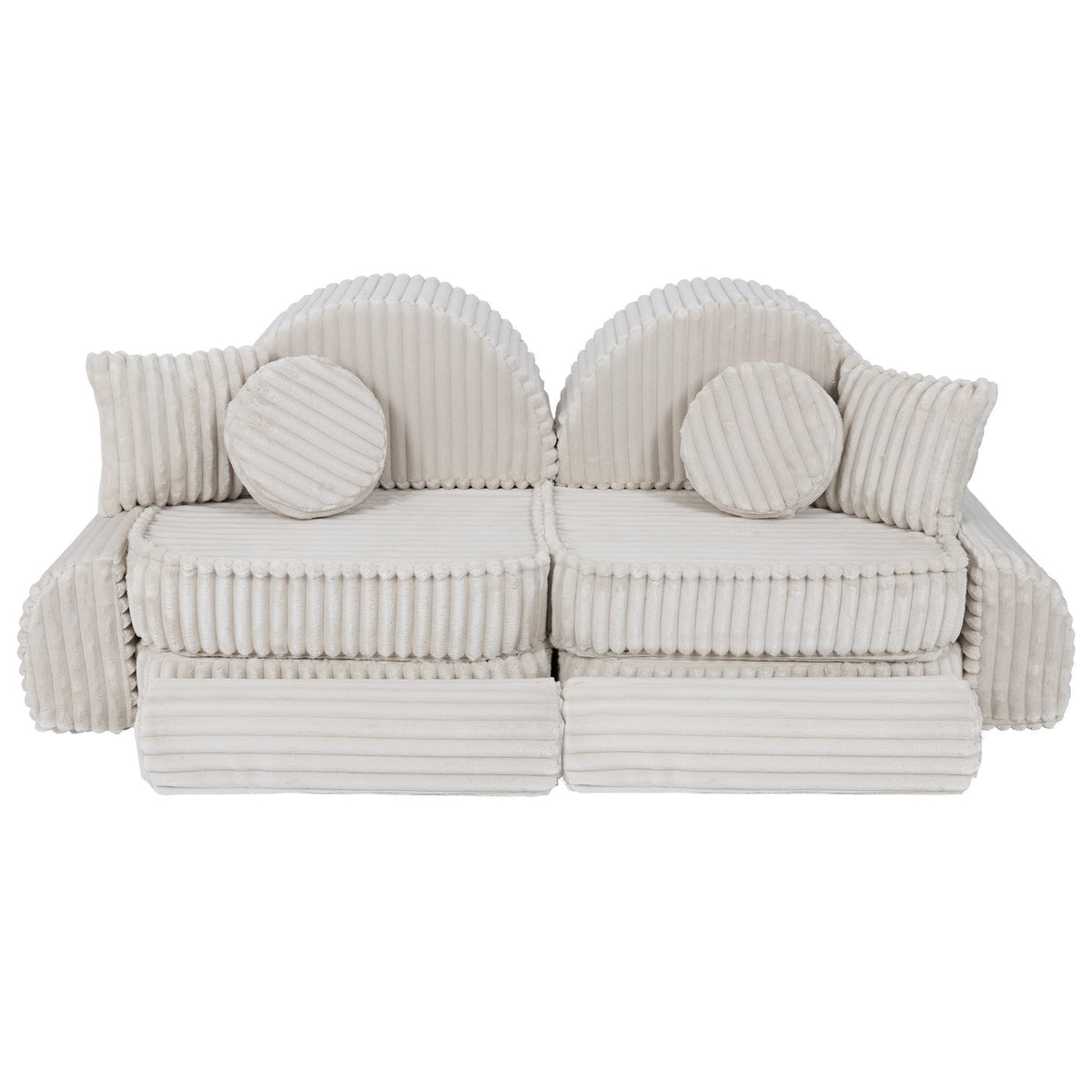 MeowBaby® keskmine modulaarne laste diivan Plus - Churros White