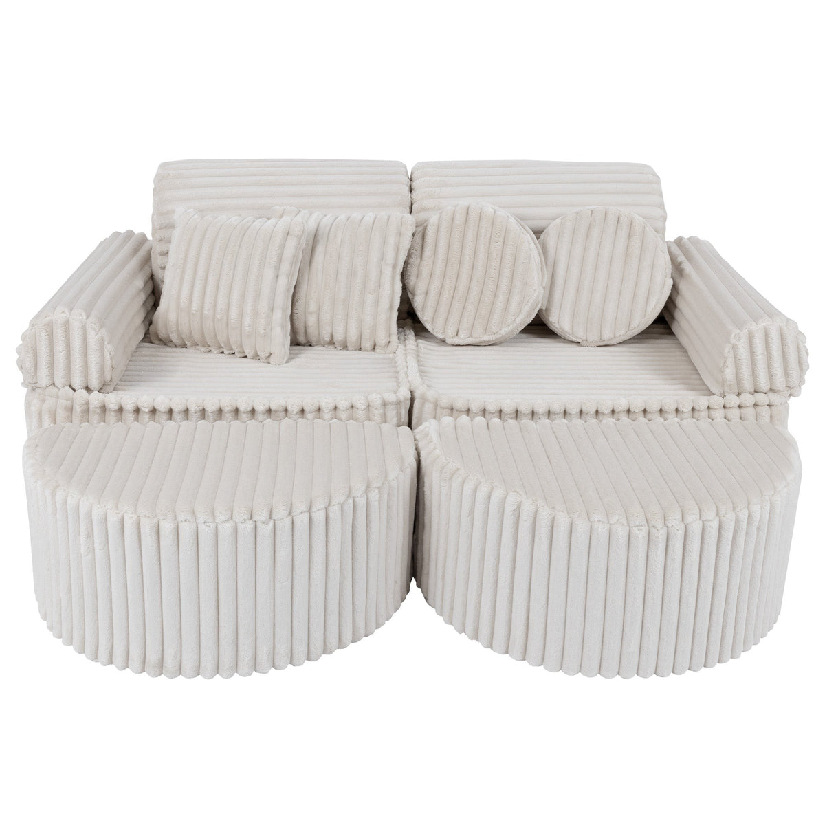 MeowBaby® keskmine modulaarne laste diivan Plus - Churros White