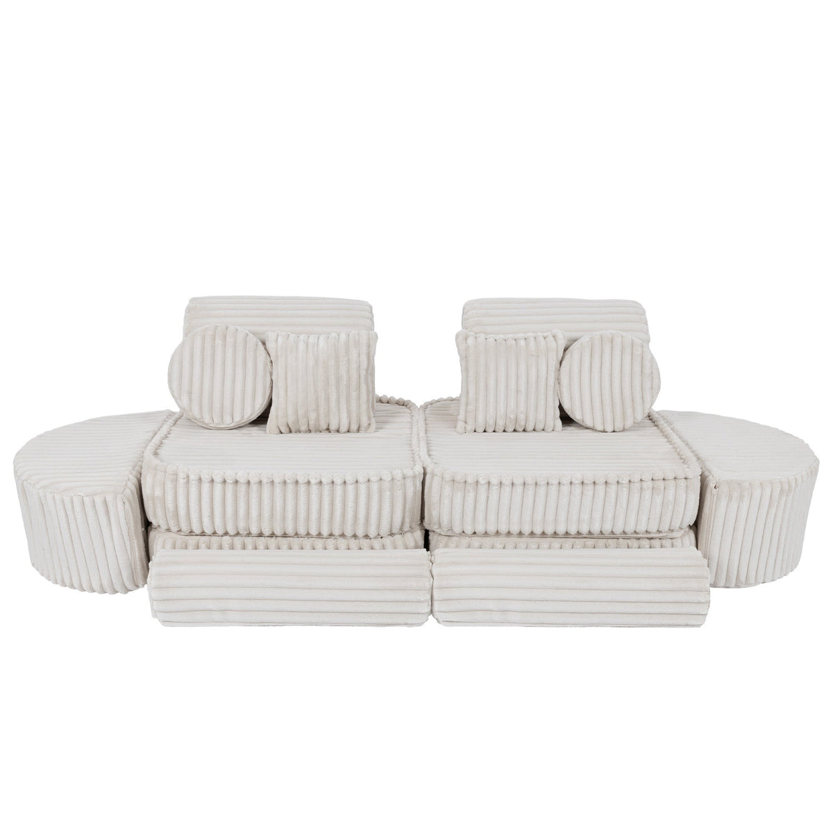 MeowBaby® keskmine modulaarne laste diivan Plus - Churros White