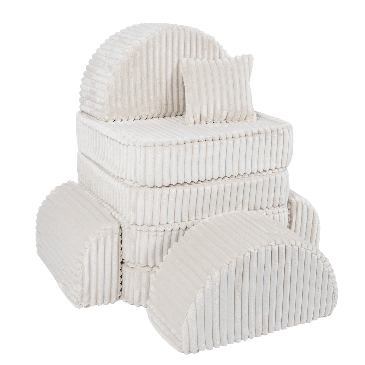 MeowBaby® keskmine modulaarne laste diivan Plus - Churros White