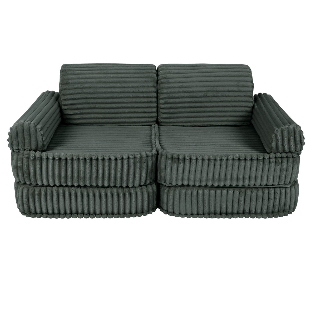 MeowBaby® keskmine modulaarne laste diivan - Churros Forest Green