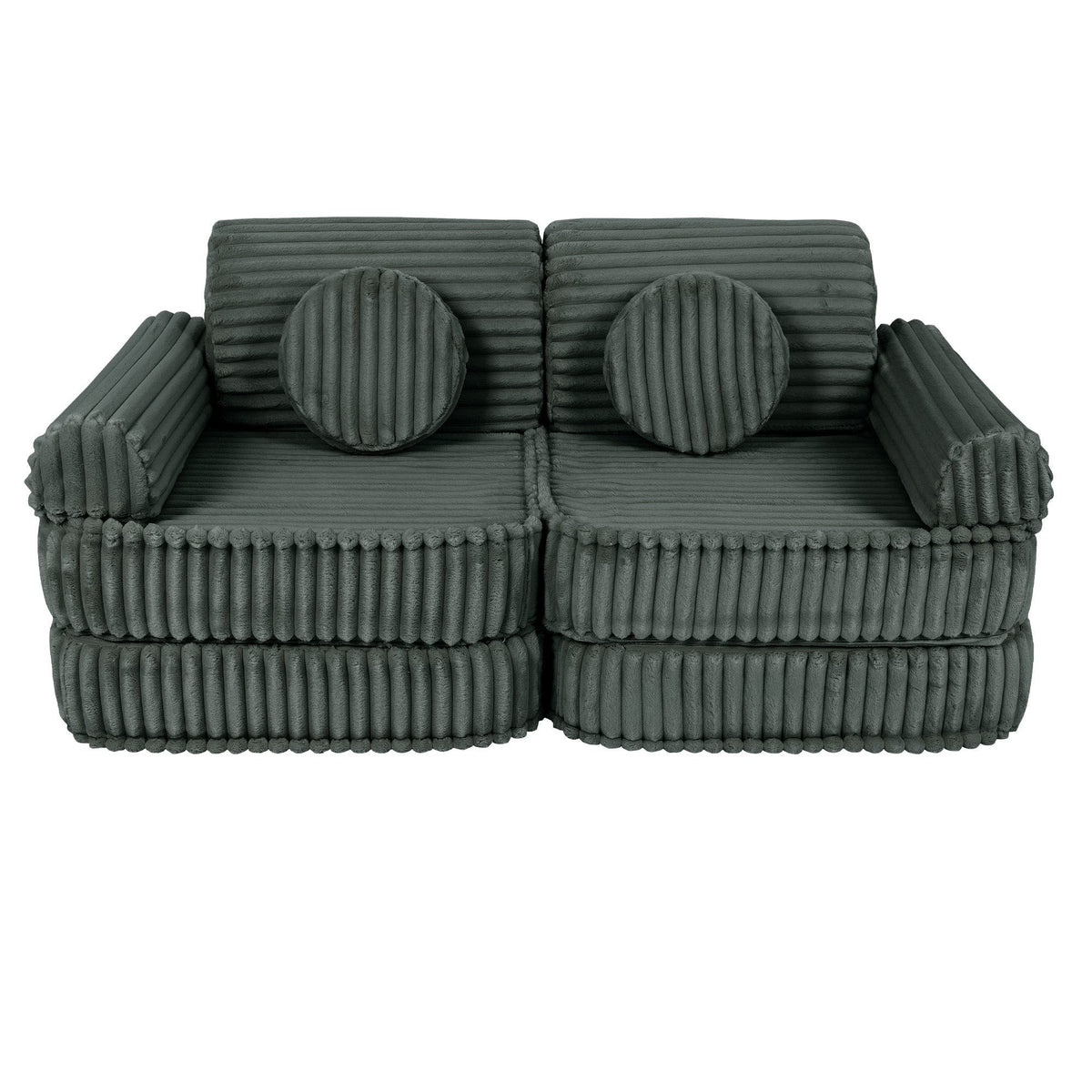 MeowBaby® keskmine modulaarne laste diivan - Churros Forest Green