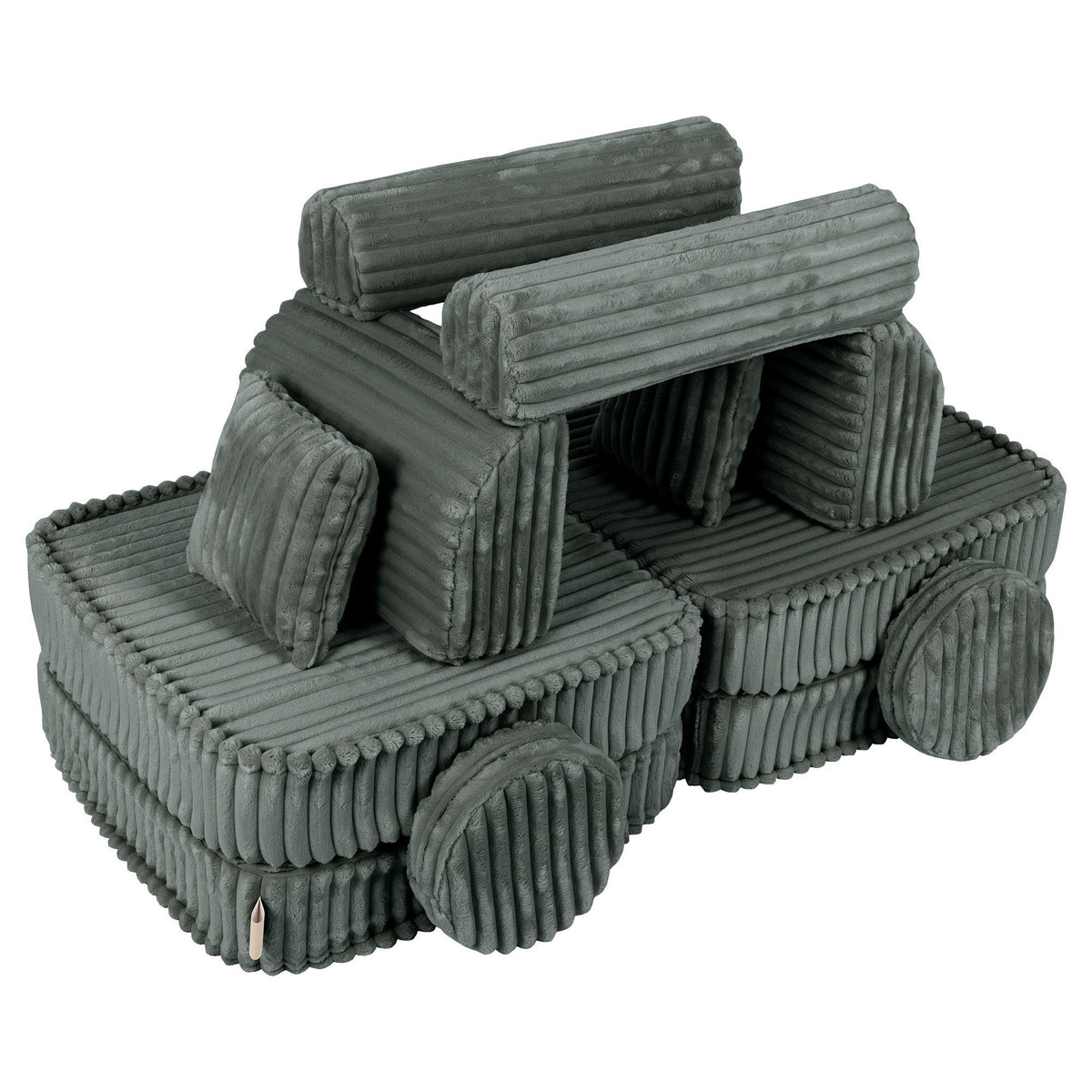 MeowBaby® keskmine modulaarne laste diivan - Churros Forest Green