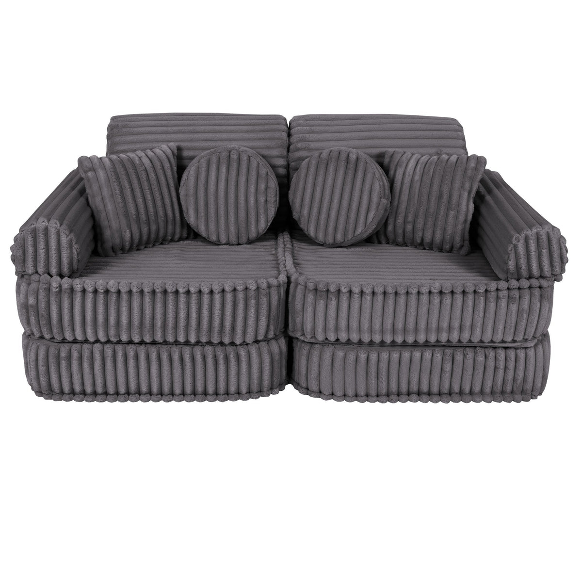 MeowBaby® keskmine modulaarne laste diivan - Churros Jurassic Grey