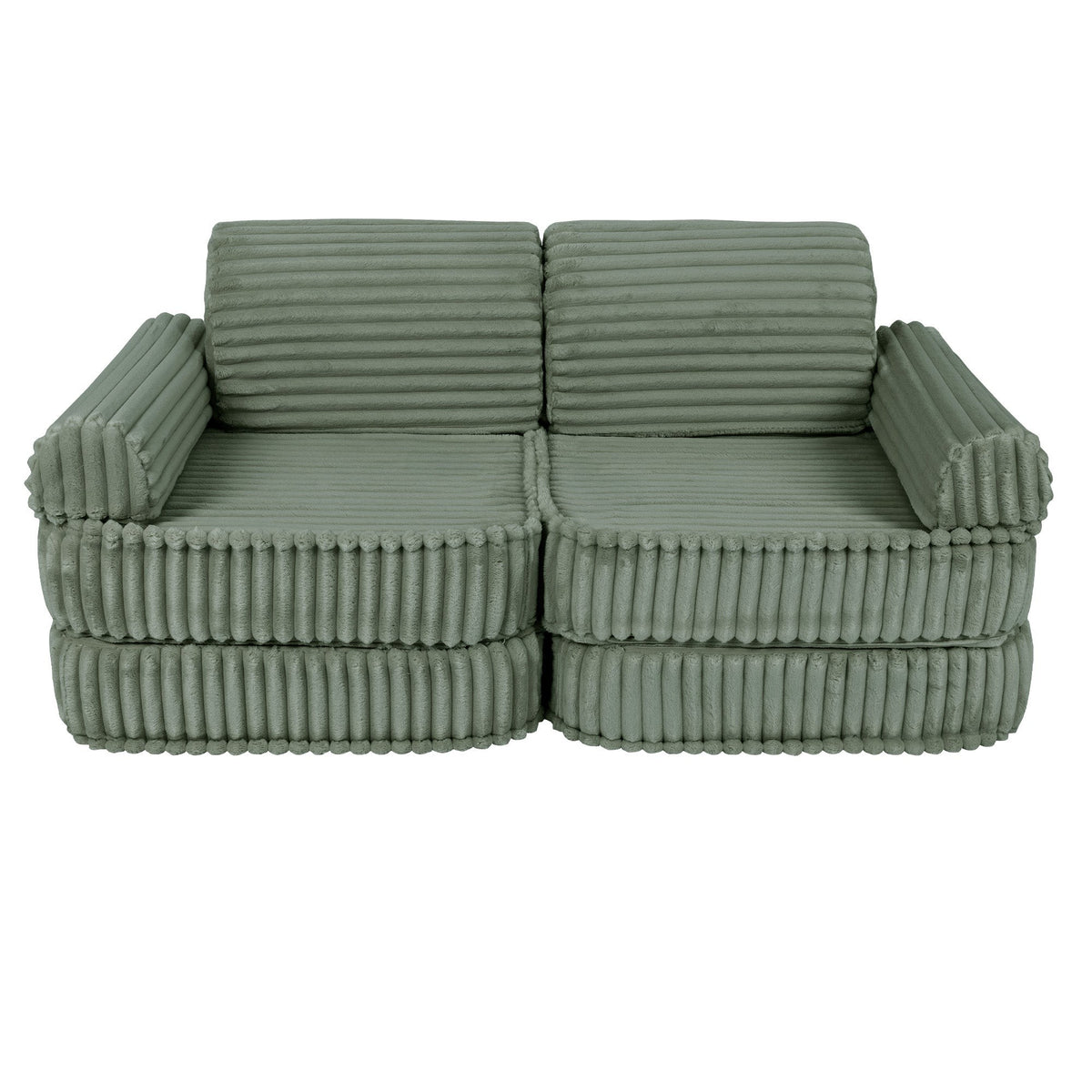 MeowBaby® keskmine modulaarne laste diivan - Churros Sage Green