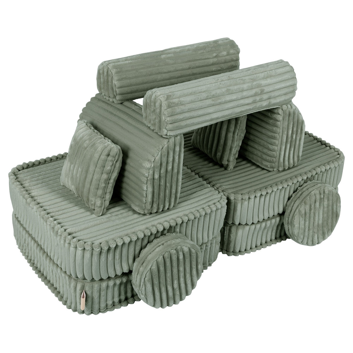 MeowBaby® keskmine modulaarne laste diivan - Churros Sage Green