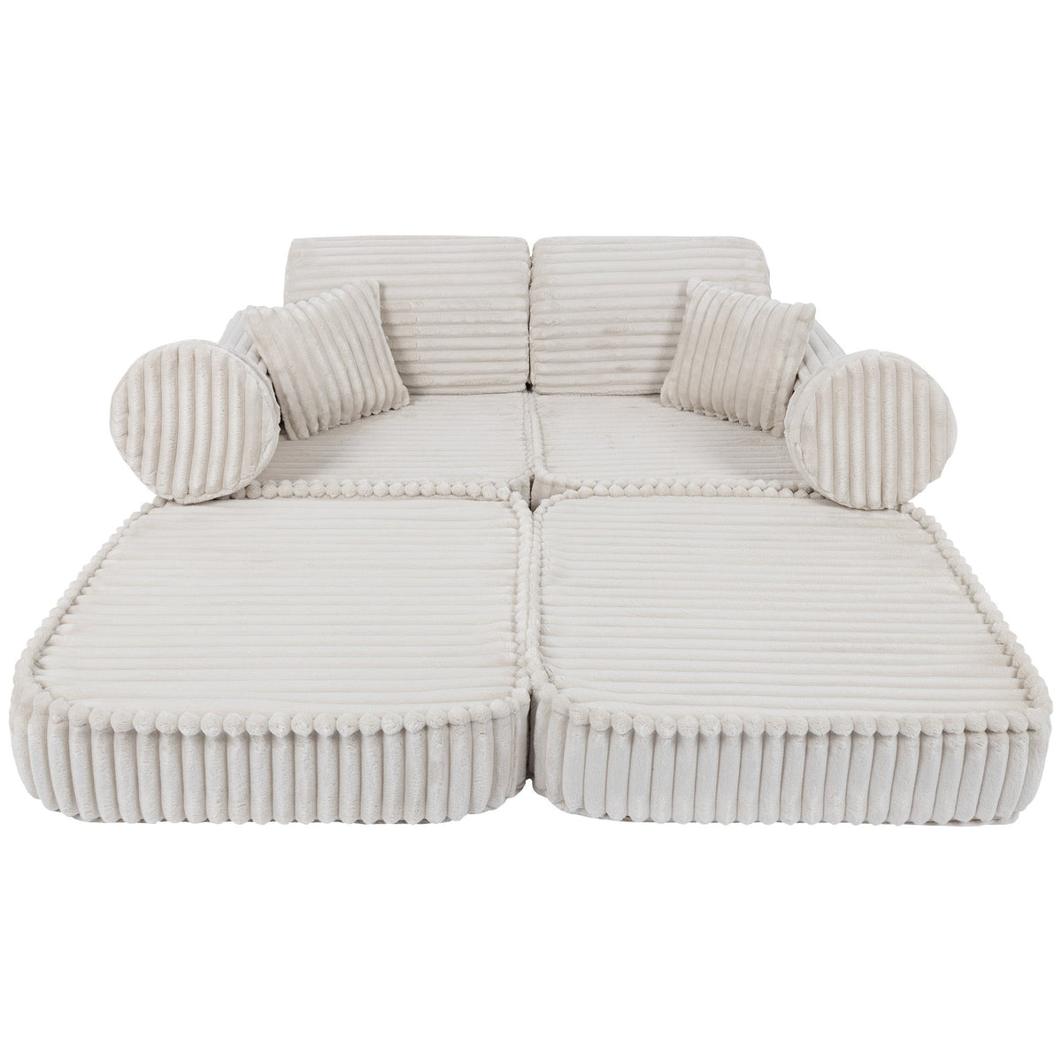 MeowBaby® keskmine modulaarne laste diivan - Churros White