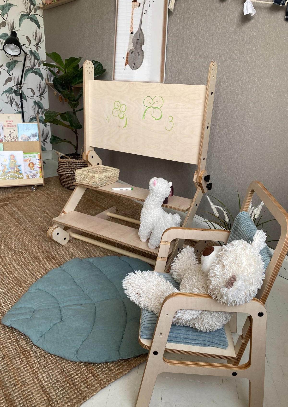 LUULA Montessori ronimiskomplekt, laud ja joonistustahvel NABU