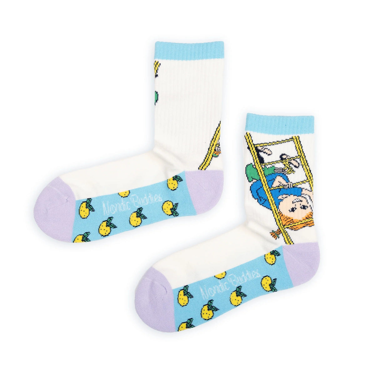 Moomin by NordicBuddies naiste sokid "Pippi and the Ladders" - Mitmevärviline