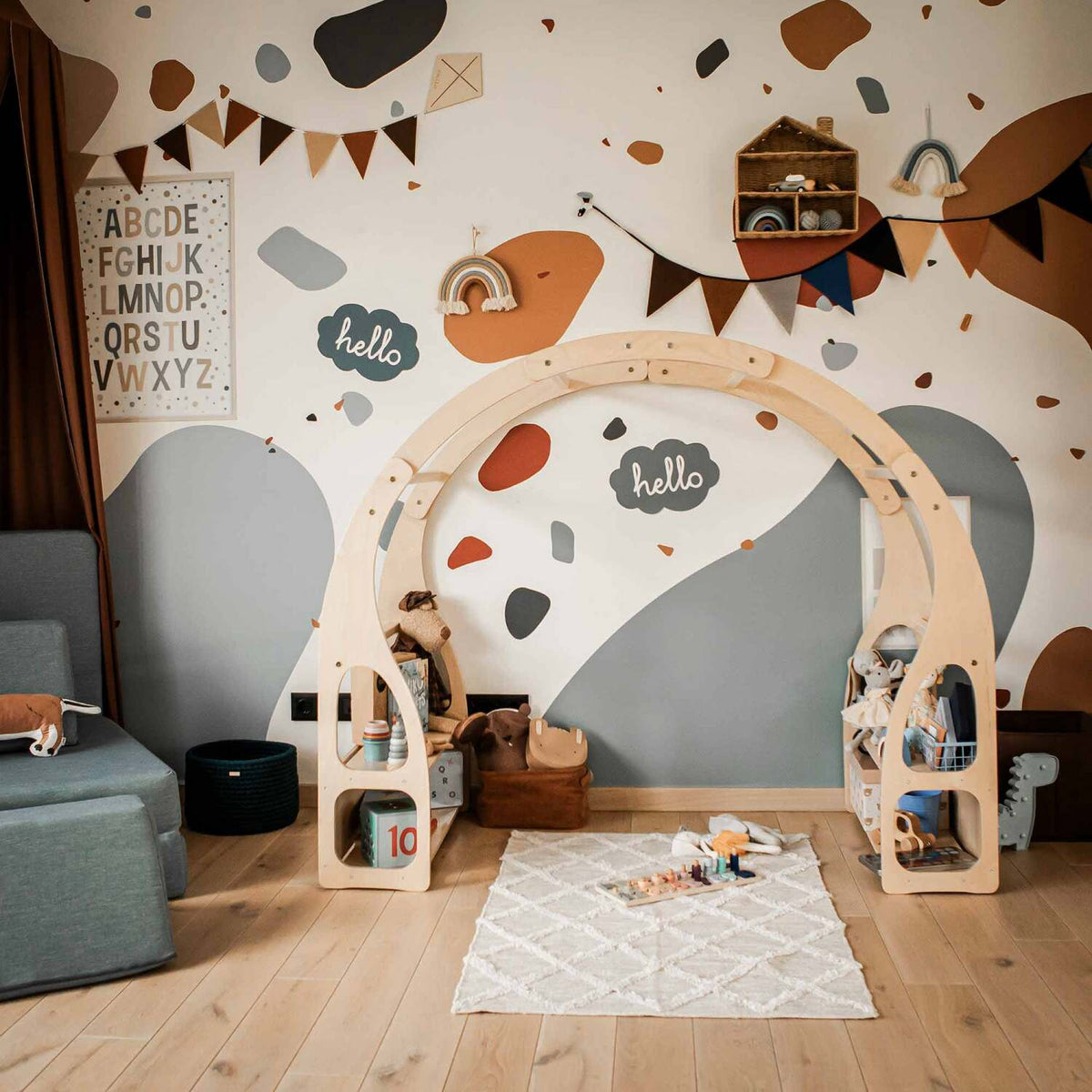Montessori House Bed laste mänguasjariiul ja mänguköök