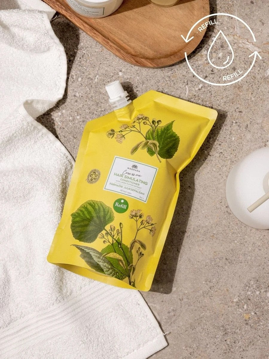 Magrada Organic Cosmetics pärnaõie juuksepalsam põhjamaise kaseekstraktiga, täitepakend 500 ml