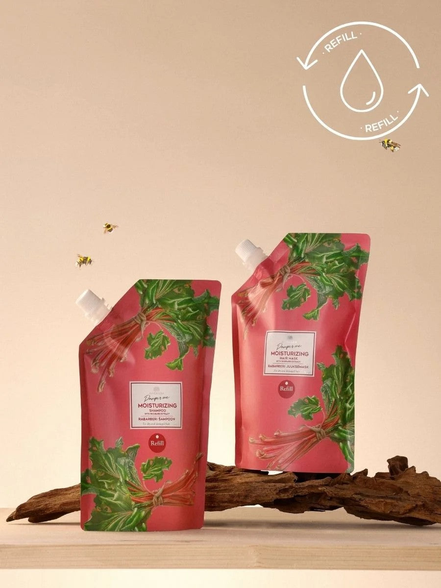 Magrada Organic Cosmetics rabarberi juuksemask kastoorõliga, täitepakend 500 ml