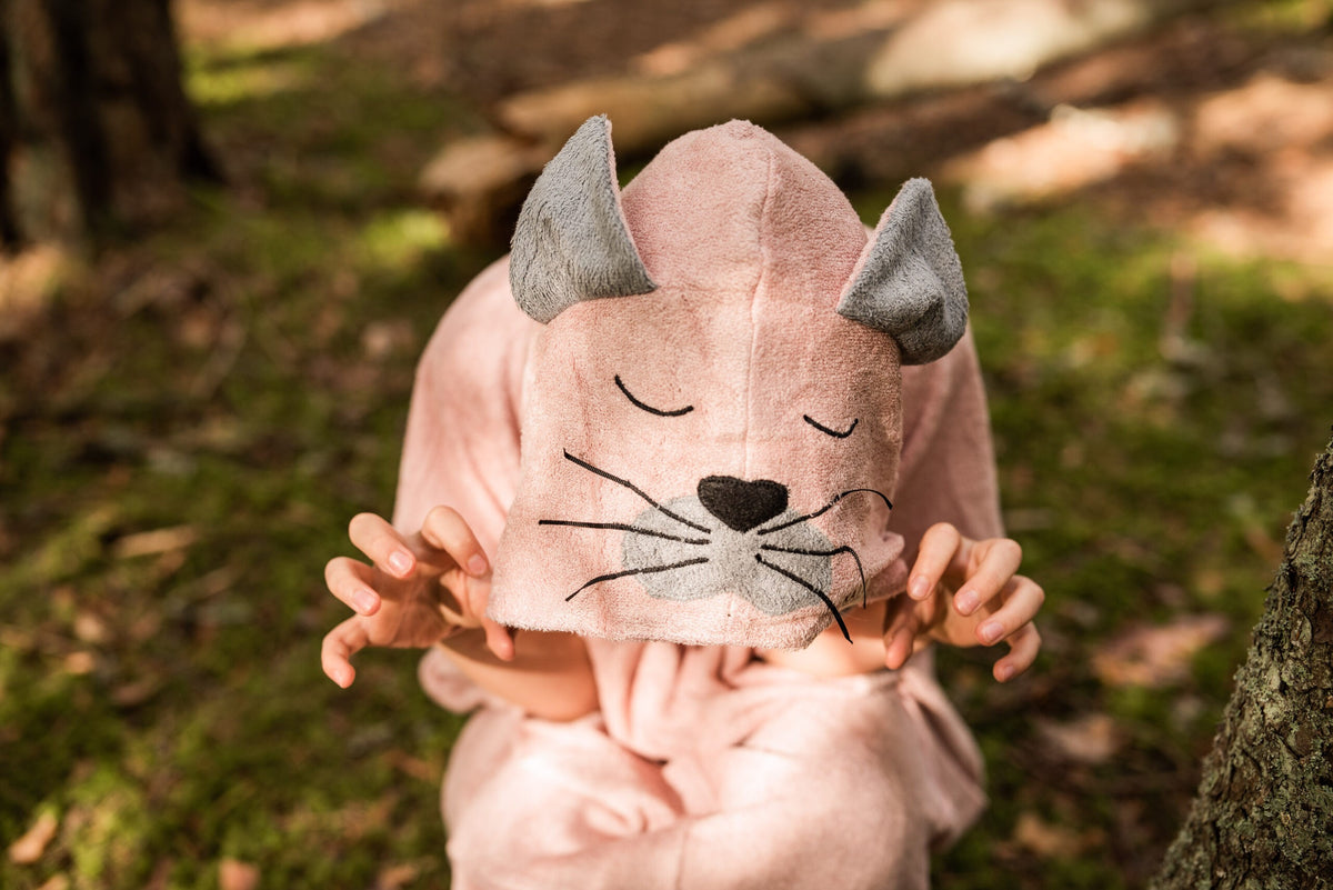 RÄTT lühikeste varrukatega laste poncho CAT, suurus 122-150