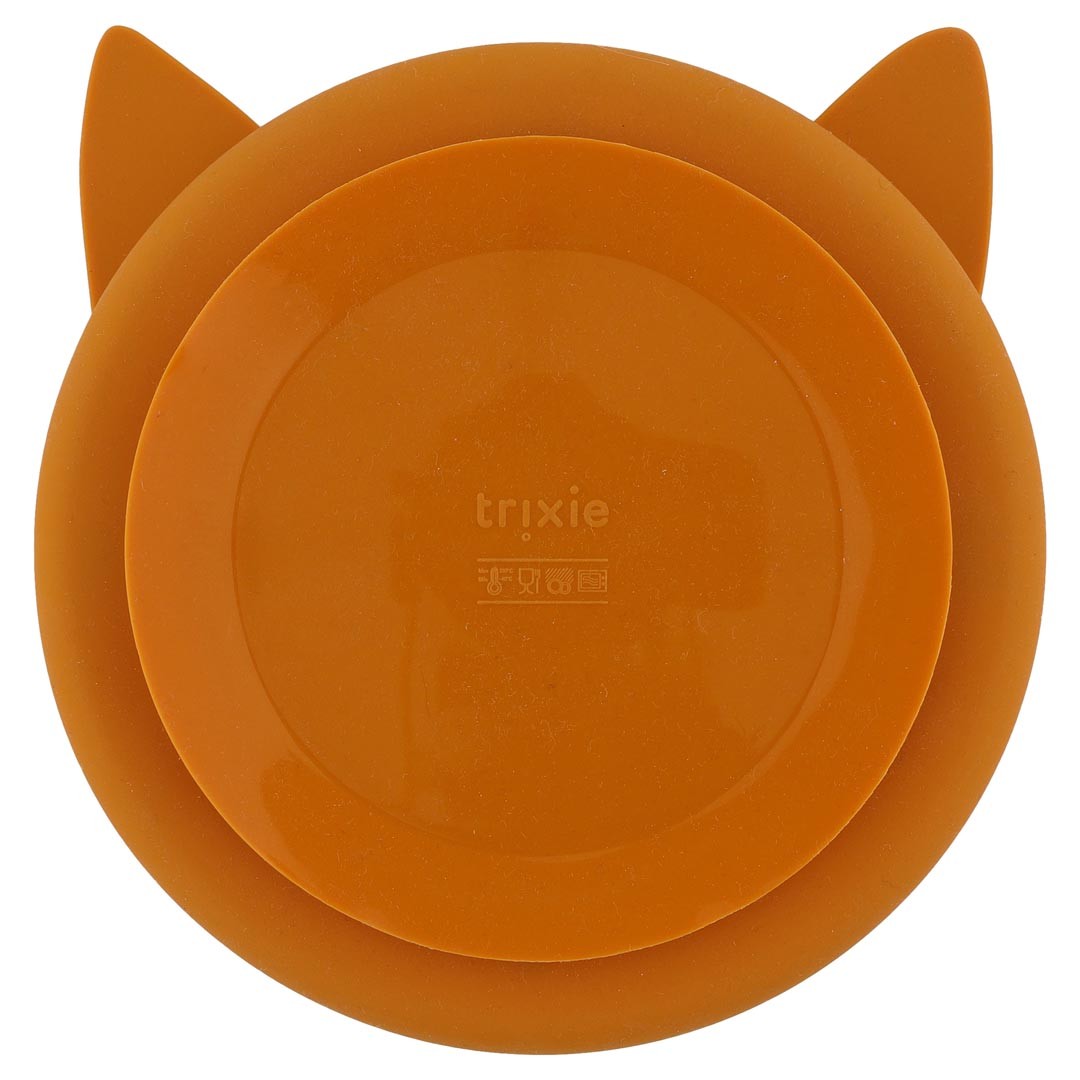 Trixie Baby silikoonist iminapaga jaotistega laste taldrik - Mr. Fox
