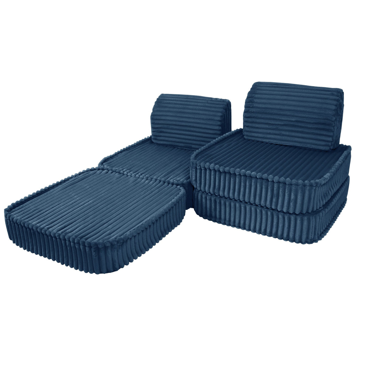 MeowBaby® väike modulaarne laste diivan - Churros Blue