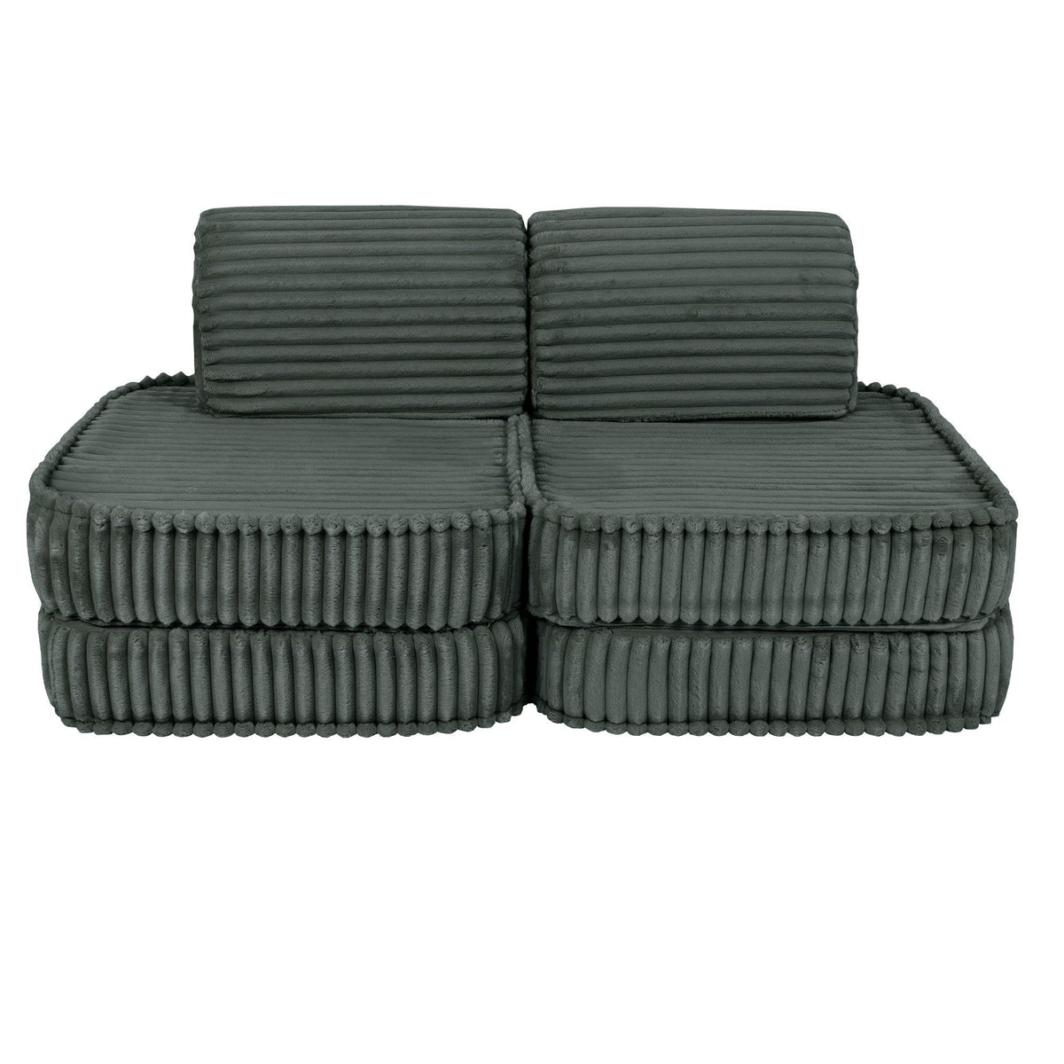 MeowBaby® väike modulaarne laste diivan - Churros Forest Green
