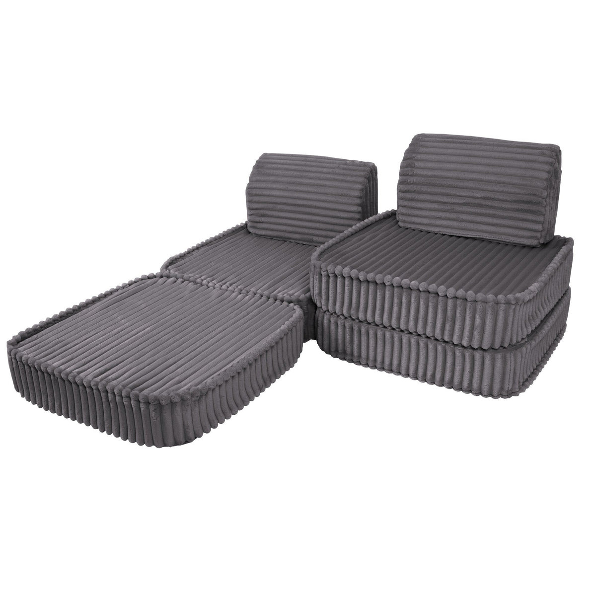MeowBaby® väike modulaarne laste diivan - Churros Jurassic Grey