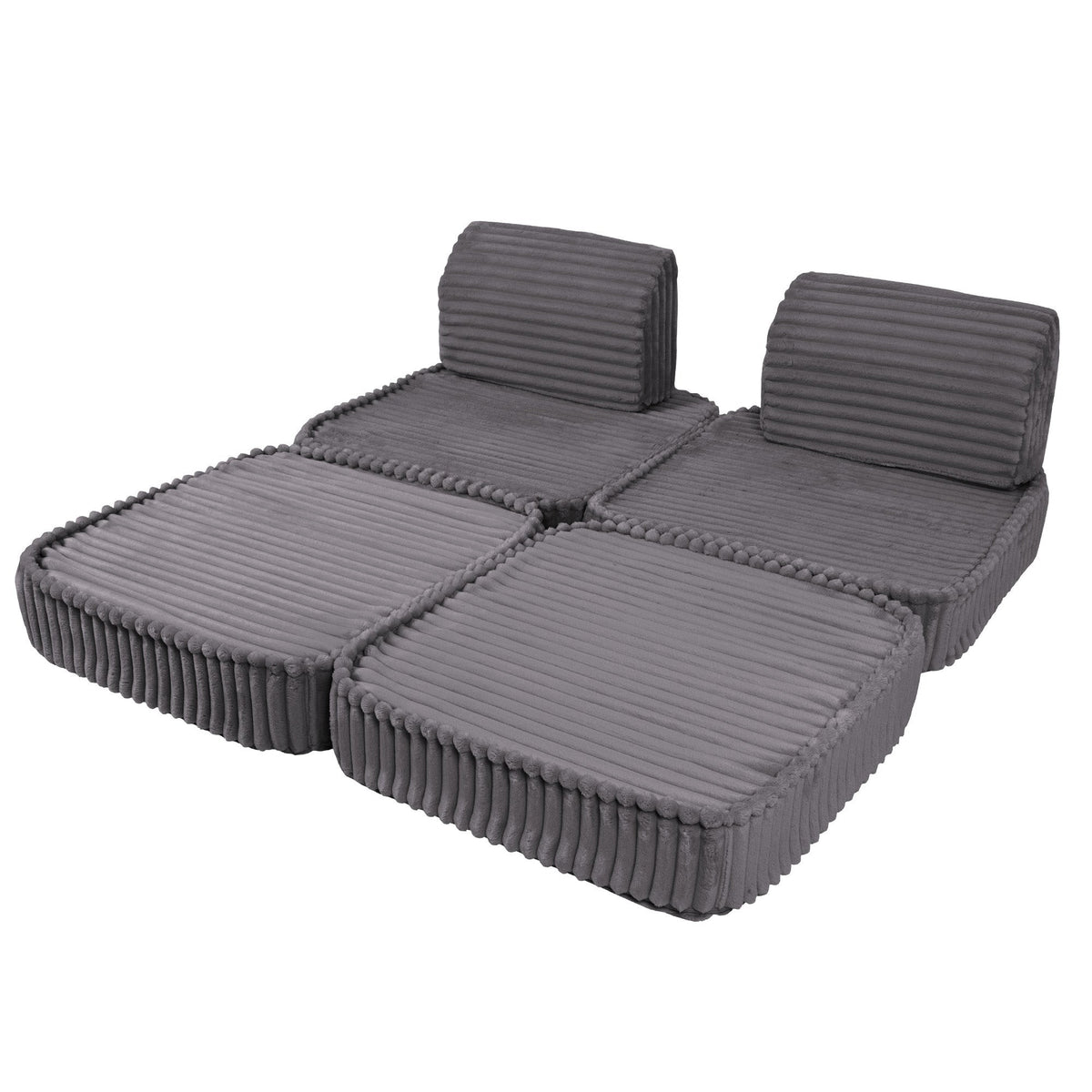 MeowBaby® väike modulaarne laste diivan - Churros Jurassic Grey