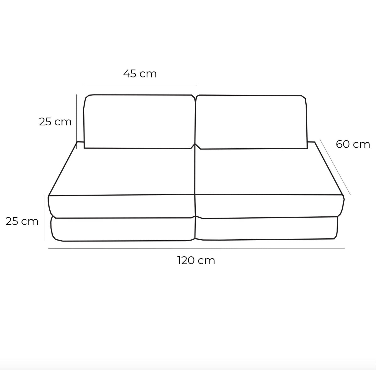 MeowBaby® väike modulaarne laste diivan - Churros Beige