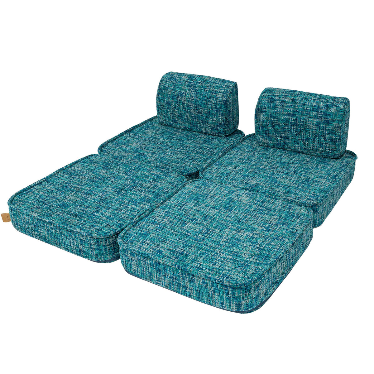 MeowBaby® väike modulaarne laste diivan - Tangle Lagoon Blue