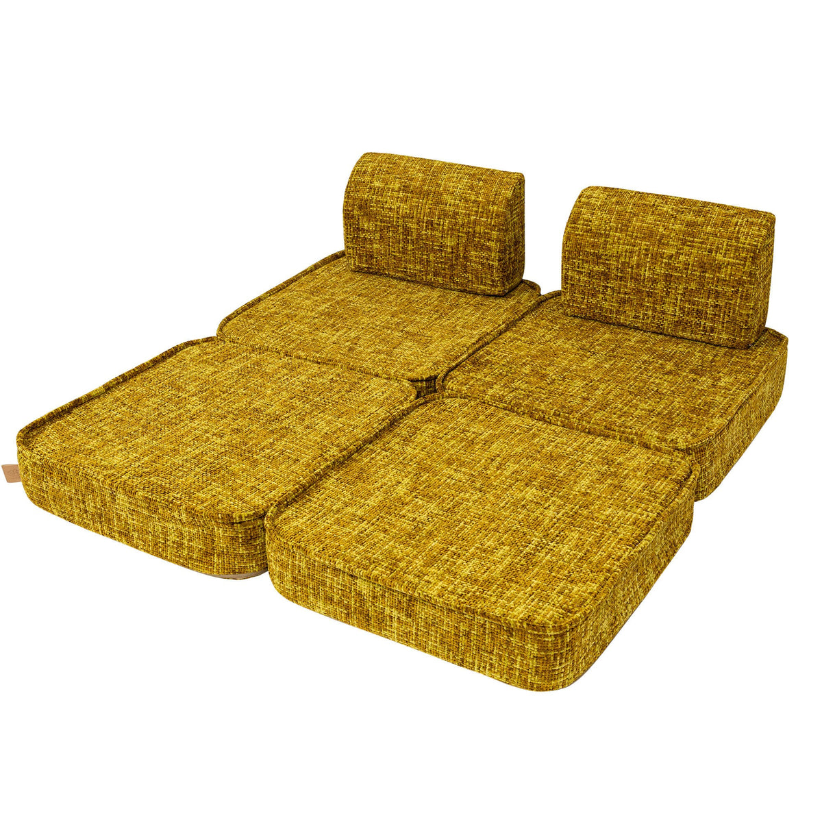 MeowBaby® väike modulaarne laste diivan - Tangle Honey Mustard