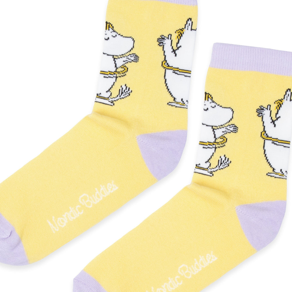 Moomin by NordicBuddies "Piripiiga tagumik" naiste sokid - Kollane